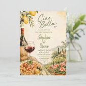 Invitation Luxueux Ciao Bella Toscane (Debout devant)