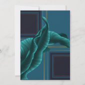 Invitation Luxueux Foliage Tropical 21e fête d'anniversaire (Dos)