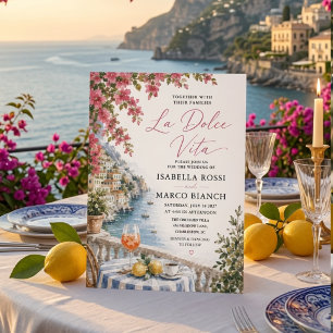 Invitation Luxueux La Dolce Vita Côte Amalfitaine