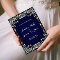 Luxueux Mariage de feuillage sculpté en argent