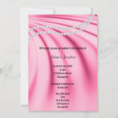 INVITATION LUXUEUX MARIAGE ÉLÉGANT DE PEARL SATIN ROSE (Devant)