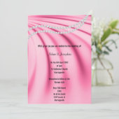 INVITATION LUXUEUX MARIAGE ÉLÉGANT DE PEARL SATIN ROSE (Debout devant)