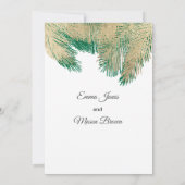 Invitation Luxueux palmier vert or Mariage tropical (Dos)