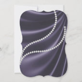 INVITATION LUXUEUX POURPLE SATIN DIAMOND ÉLÉGANT MARIAGE (Dos)