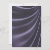 INVITATION LUXUEUX POURPLE SATIN FLORAL ÉLÉGANT MARIAGE (Dos)