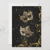 Invitation Luxueux Quinceañera Masquerade Party (Dos)