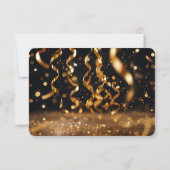 Invitation Luxueux rideau de velours de fête du Nouvel An Gol (Dos)