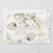 Invitation Luxueux Silver Tropical Foliage Mariage (Dos)