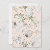 Invitation Luxueux Silver Tropical Foliage Mariage (Dos)