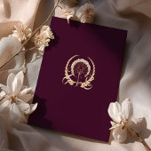 Invitation Luxuriant Plum Bourgogne et Mariage islamique Or