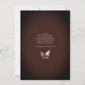 Invitation Luxuriant Rustic Fall Floral Mariage (Dos)