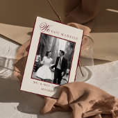 Invitation Luxury Black and white photo Wedding Announcement