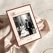 Invitation Luxury Black and white photo Wedding Announcement