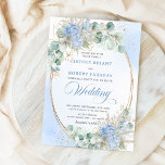 Invitation Luxury Blue Floral Wheat Gold Oval Wedding Invites<br><div class="desc">✅ For matching items search 221H in my collections ✅ Elegant watercolor wedding invitation printed with Zazzle’s premium quality, featuring blue hydrangeas, greenery, and a gold oval for a flawless first impression. Make your special day unforgettable with this elegant watercolor wedding invitation, thoughtfully designed to shine with Zazzle’s premium print...</div>