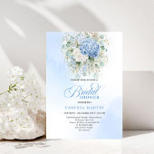 Invitation Luxury Blue Hydrangea Bridal Shower Gold Invitatio