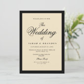Invitation Luxury Classic Elegant Vintage Style Wedding (Debout devant)