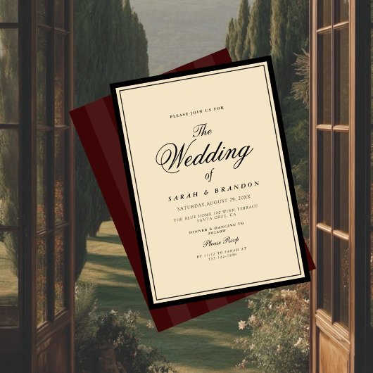 Invitation Luxury Classic Elegant Vintage Style Wedding