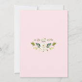 Invitation Luxury Delicate White Flowers Pink Holy Communion (Dos)