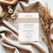 Invitation Luxury Floral Beige Islamic Muslim Wedding
