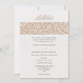 Invitation Luxury Floral Beige Islamic Muslim Wedding (Devant)
