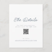 Invitation Luxury French Wedding Details Card QR Code (Devant)