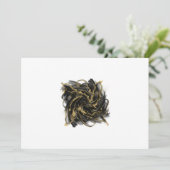 Invitation Luxury Gold and Black Abstract Marble  (Debout devant)