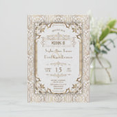 Invitation Luxury Gold Art Deco Great 20s Wedding (Debout devant)
