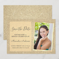 Luxury Gold Parties scintillant Sweet 16 Enregistr