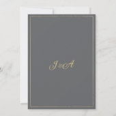 Invitation Luxury grey gold glitter classy Save the Date  (Dos)