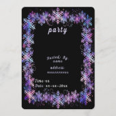Invitation Luxury Holographic Snowflake Christmas Collection (Devant)