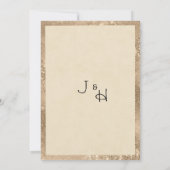 Invitation Luxury ivory gold glitter lace floral Wedding (Dos)