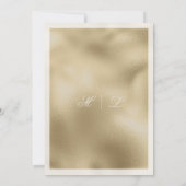 Invitation Luxury ivory gold glitter leaf floral Wedding RSVP (Dos)