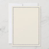 Invitation Luxury ivory navy blue gold floral Save the Date (Dos)