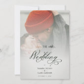 Invitation Luxury Modern Transparency Wedding Photo Script (Devant)