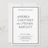 Invitation Luxury Old Money Black and White Wedding (Devant)