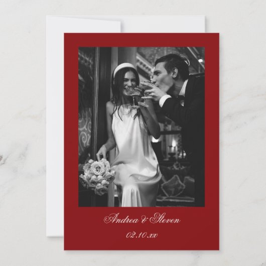 Invitation Luxury Opera Deep Red Wedding  (Dos)