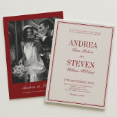 Invitation Luxury Opera Deep Red Wedding 