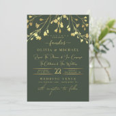 INVITATION LUXURY OR FLORAUX ABSTRAIT OR FOIL MARIAGE (Debout devant)