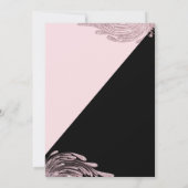 Invitation Luxury pink black silver glitter Masquerade Prom  (Dos)