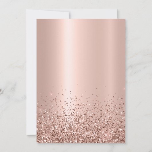 Invitation Luxury Rose Gold Parties scintillant Balloon 80e a (Dos)