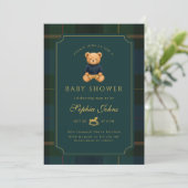 Invitation Luxury Teddy Bear baby shower (Debout devant)