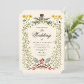 Invitation Luxury Victorian Botanical Wedding (Debout devant)