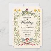 Invitation Luxury Victorian Botanical Wedding (Devant)