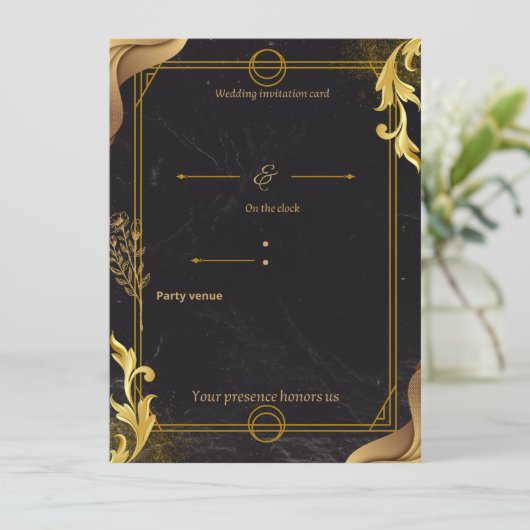 Invitation luxury wedding invite (Debout devant)