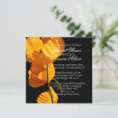 Invitation Luxury Yellow Islande Poppy Fête des mariées Invit (Debout devant)