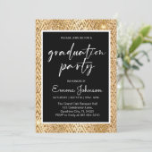 Invitation Lycée Classe de Graduation de 2025, or grd (Debout devant)