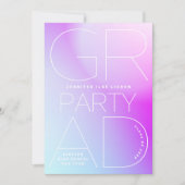 Invitation Lycée de fin d'année Blanc Ombre moderne minimalis (Devant)