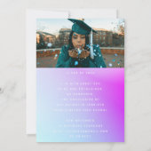 Invitation Lycée de fin d'année Blanc Ombre moderne minimalis (Dos)