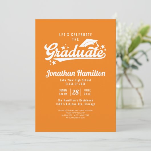 Invitation Lycée Fêtons l'Orange du Diplôme (Debout devant)