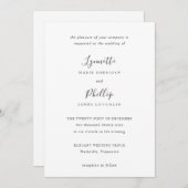 Invitation Lynnette Mariage traditionnel élégant (Devant / Derrière)